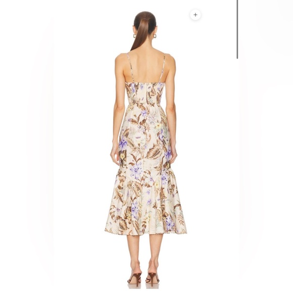 Zimmermann COCO TIE FRONT MIDI LINEN DRESS AU 1= US 6 NWOT - Picture 7 of 17